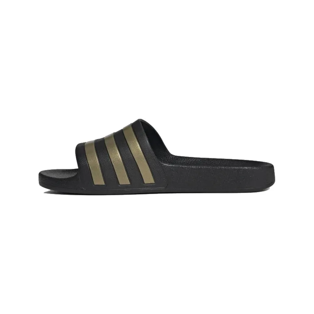 Adidas Men's Adilette Aqua Slide (Core Black/Gold Metallic/Core Black)