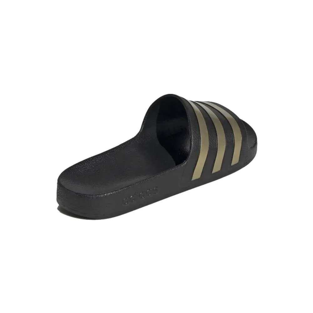 Adidas Men's Adilette Aqua Slide (Core Black/Gold Metallic/Core Black)