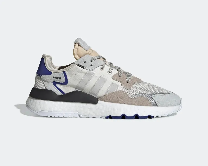 Adidas Nite Jogger Raw White Grey One Active Blue F34124