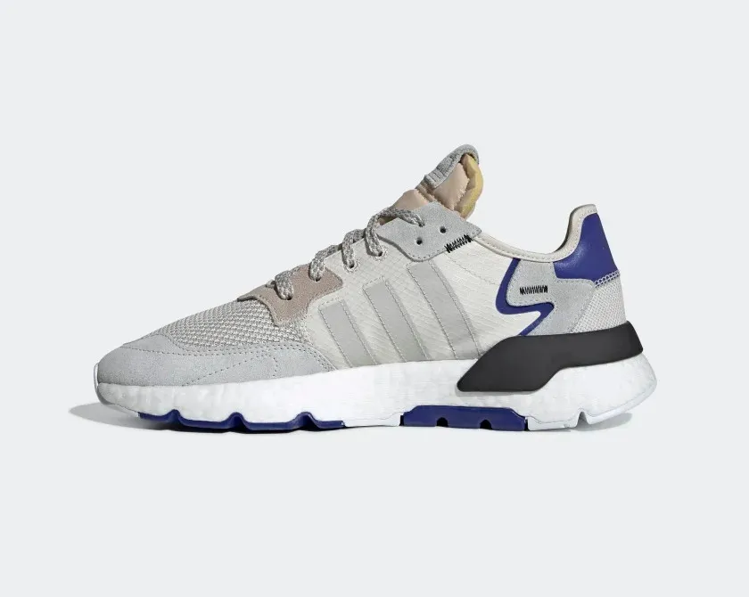 Adidas Nite Jogger Raw White Grey One Active Blue F34124