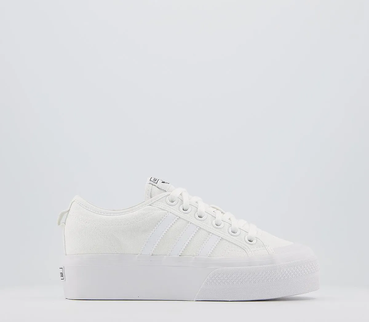 adidas Nizza Platform - White, UK Size 4