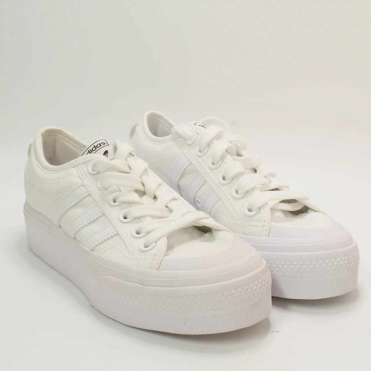 adidas Nizza Platform - White, UK Size 4