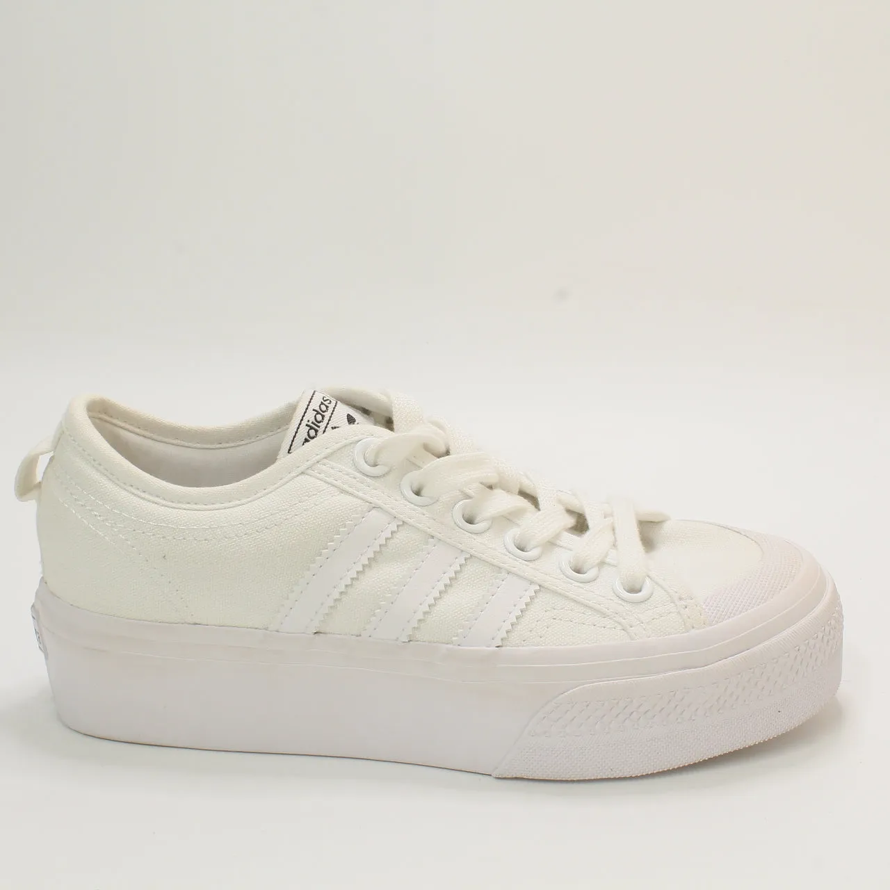 adidas Nizza Platform - White, UK Size 4