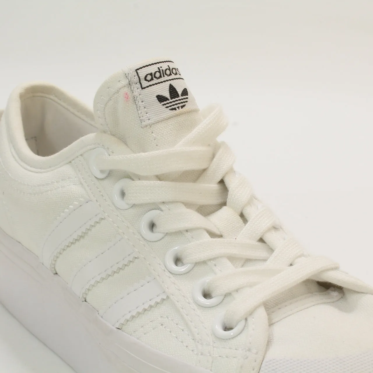 adidas Nizza Platform - White, UK Size 4