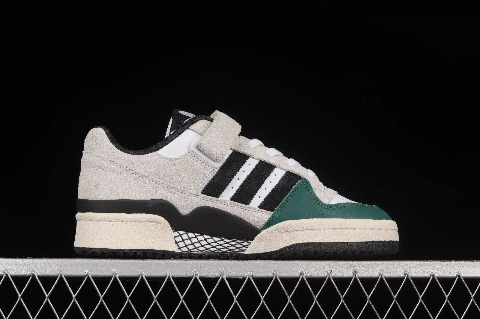 Adidas Originals Forum 84 Light Grey Core Black Green GX8203