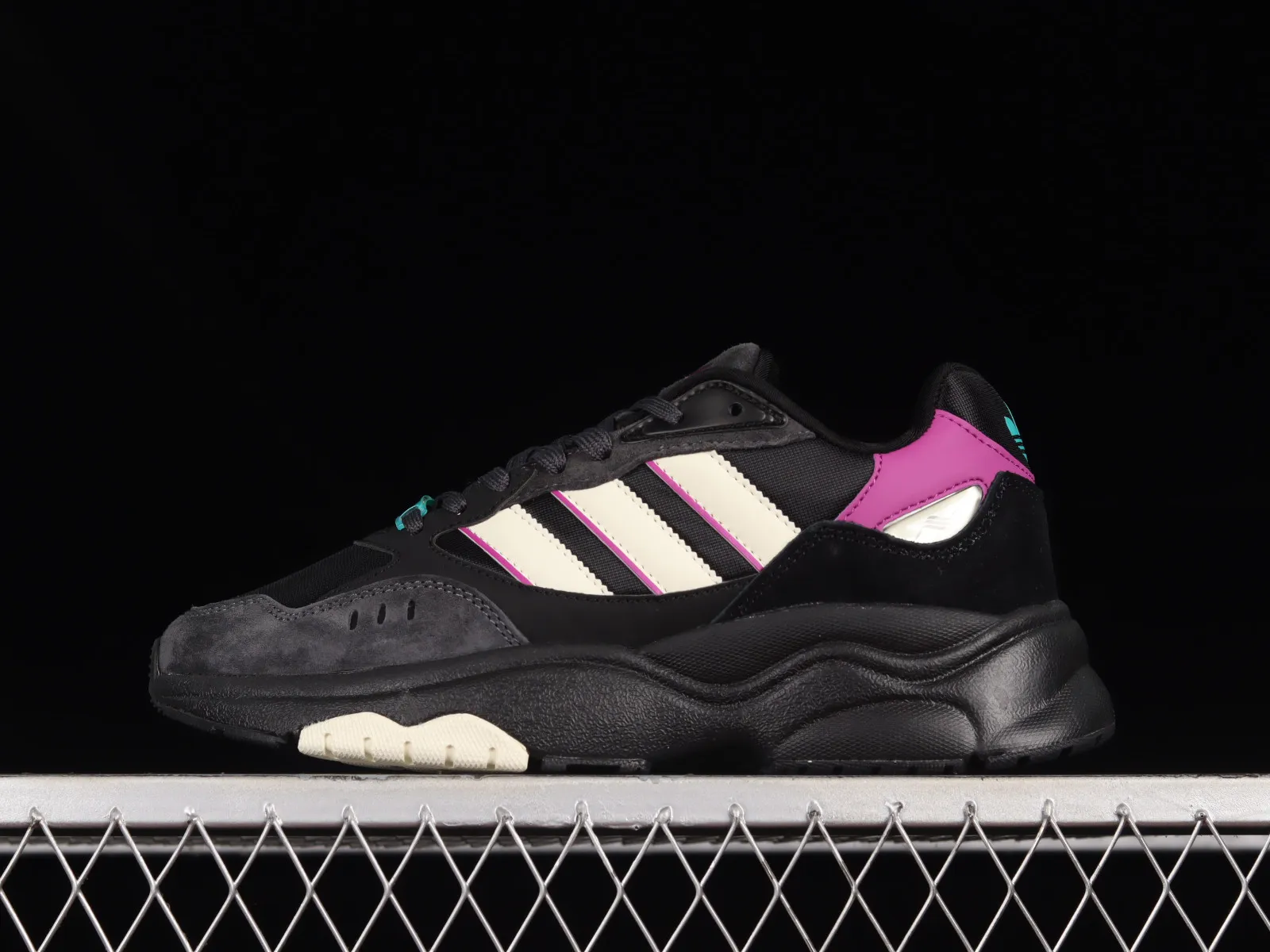 Adidas Originals Retropy F90 Core Black Purple Green HP8020