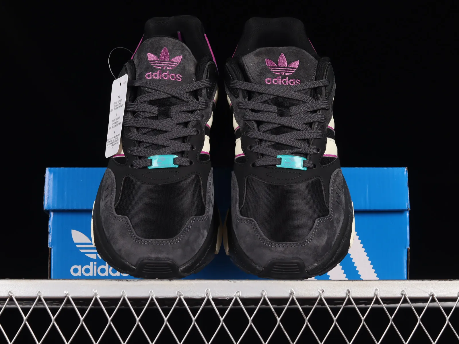 Adidas Originals Retropy F90 Core Black Purple Green HP8020