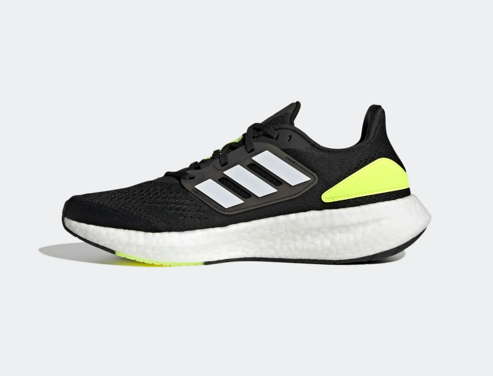 Adidas Pure Boost 22 Core Black Cloud White Solar Yellow HQ1449