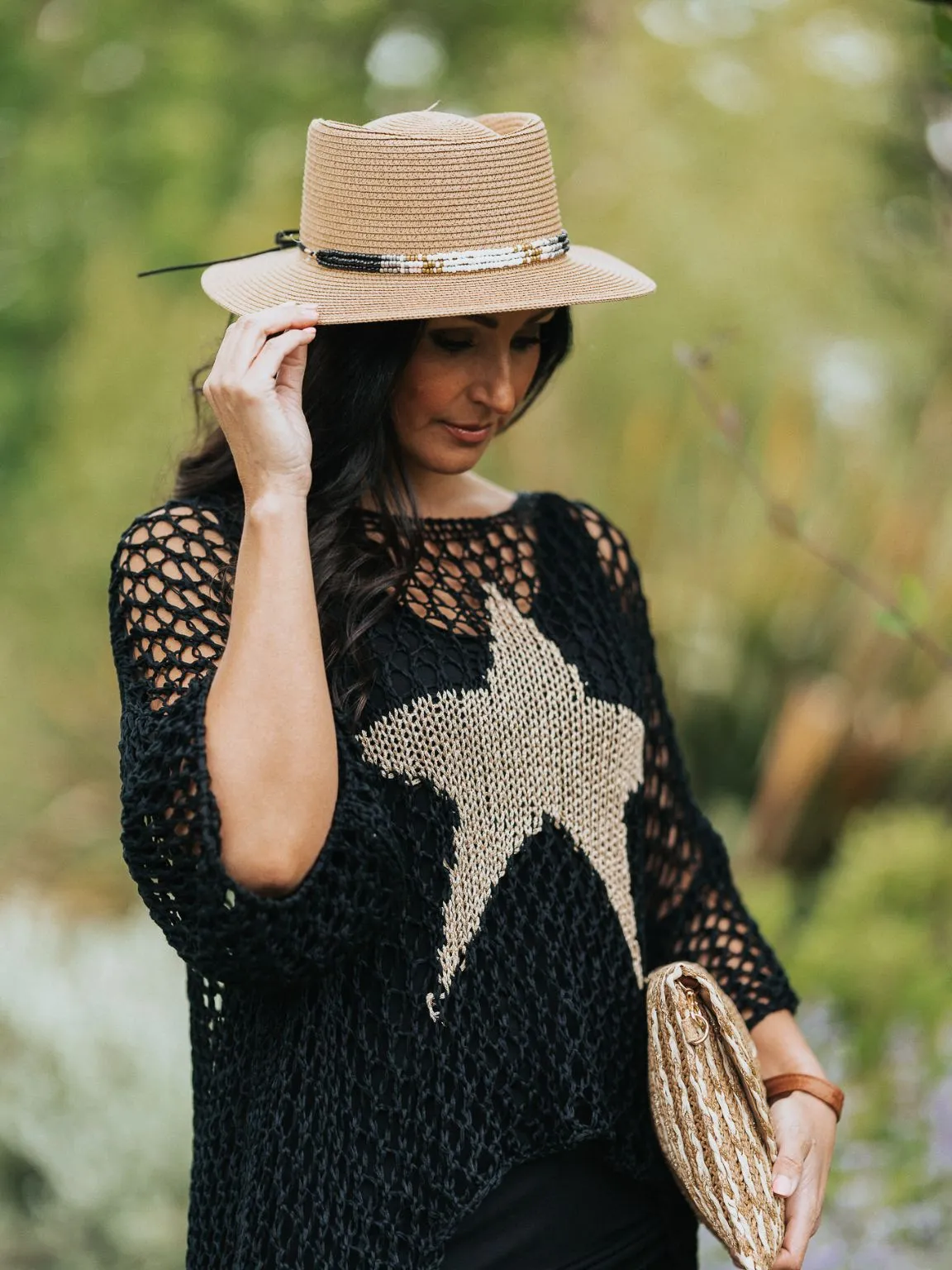 Beaded Straw Hat Kiera