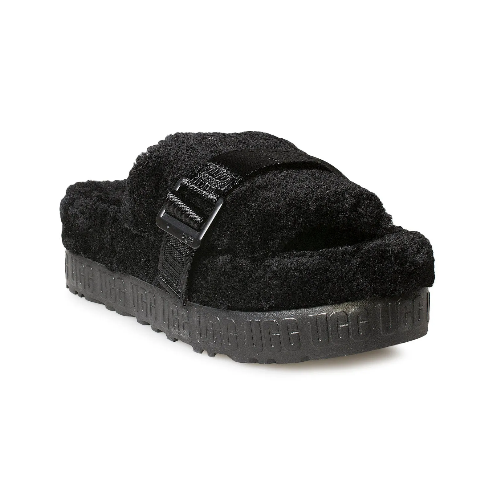 Black UGG Fluffita Women's Sandals