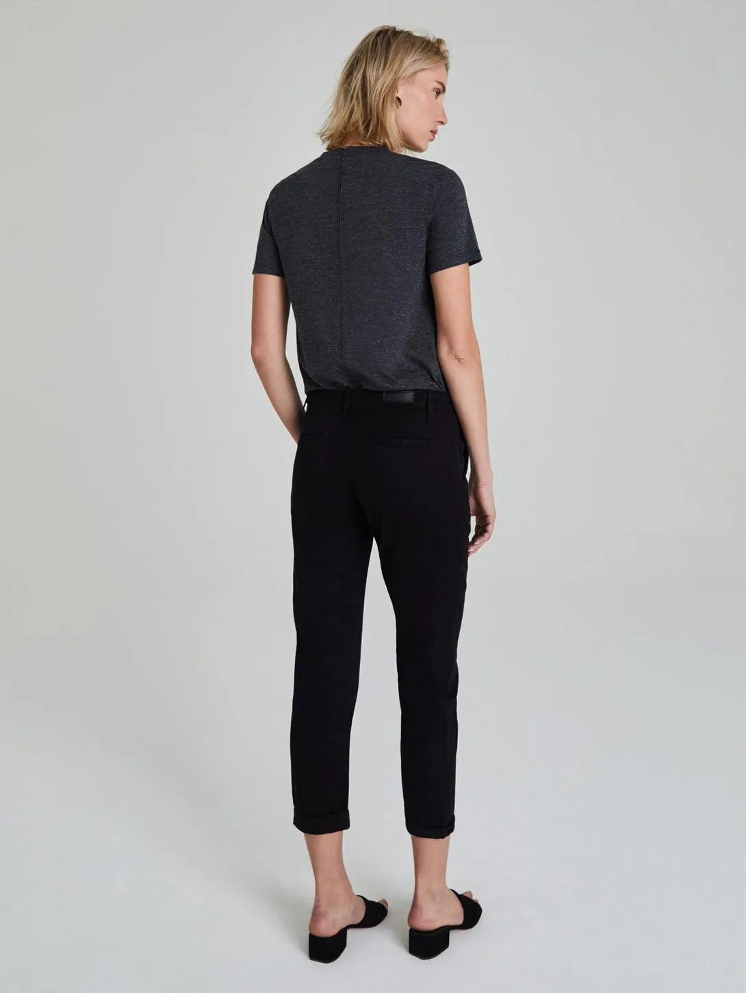 Caden Sateen Trouser Pant - Black