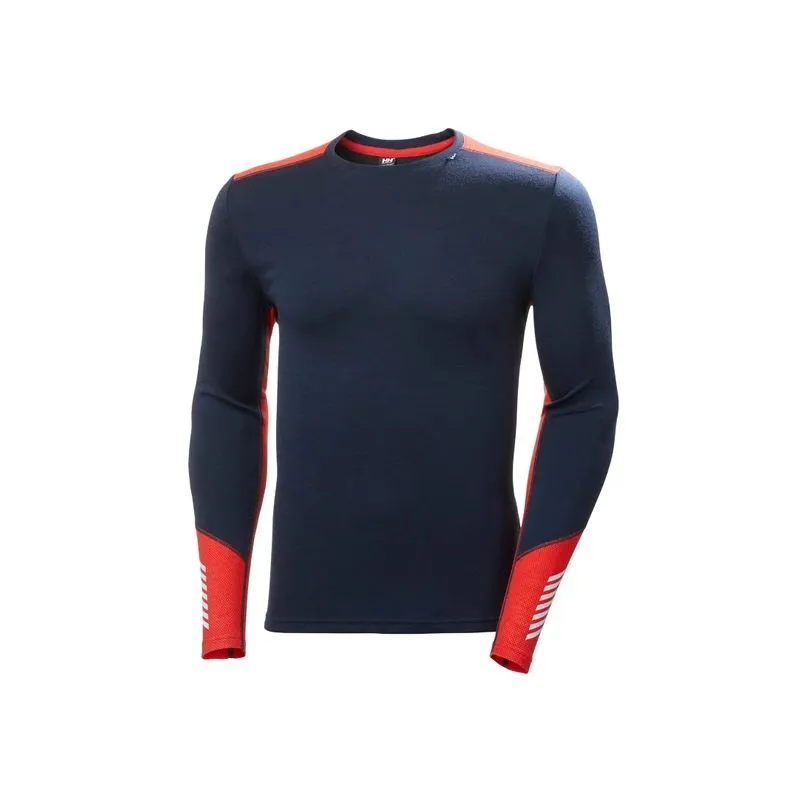 Camiseta Helly Hansen Lifa Merino Midweight Crew (Navy) Hombre