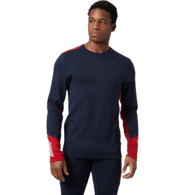 Camiseta Helly Hansen Lifa Merino Midweight Crew (Navy) Hombre