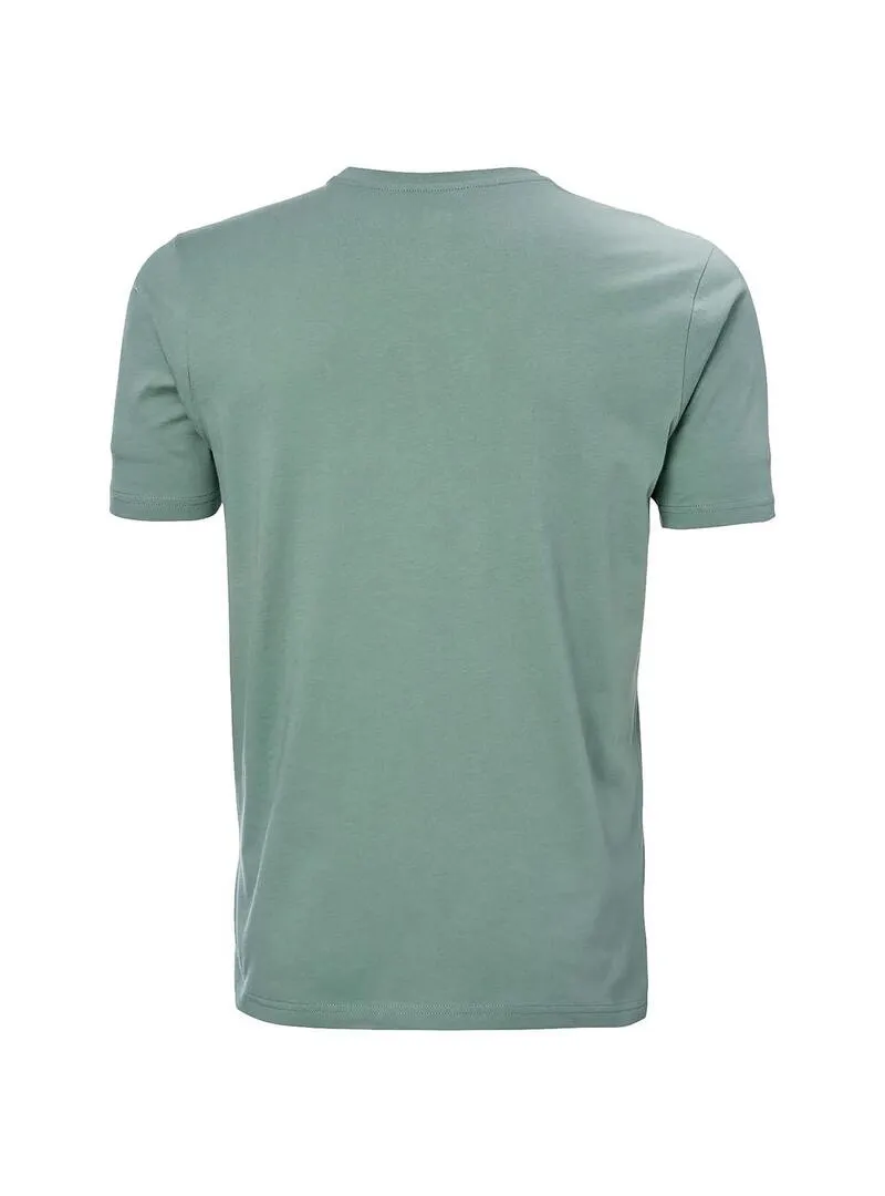 Camiseta Hombre Helly Hansen Logo Verde Agua