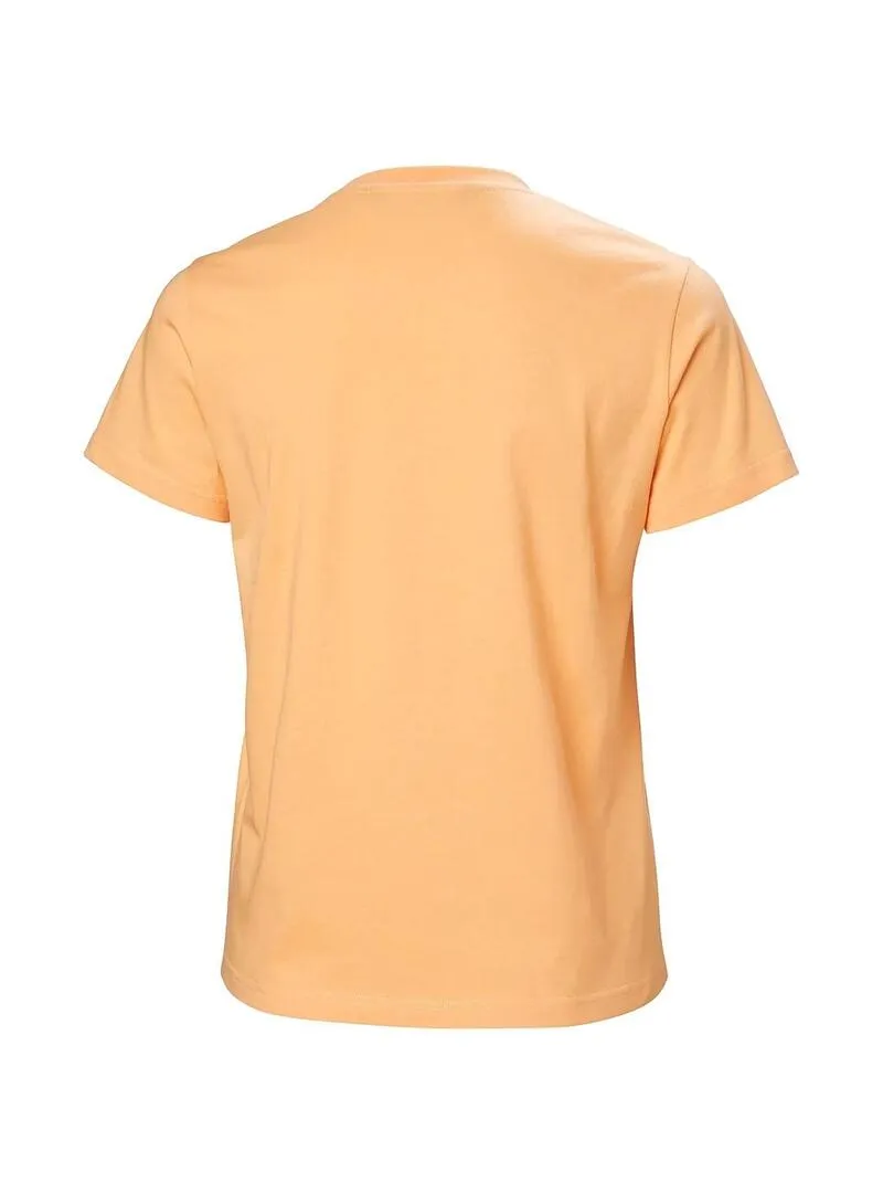 Camiseta Mujer Helly Hansen Logo Mandarina