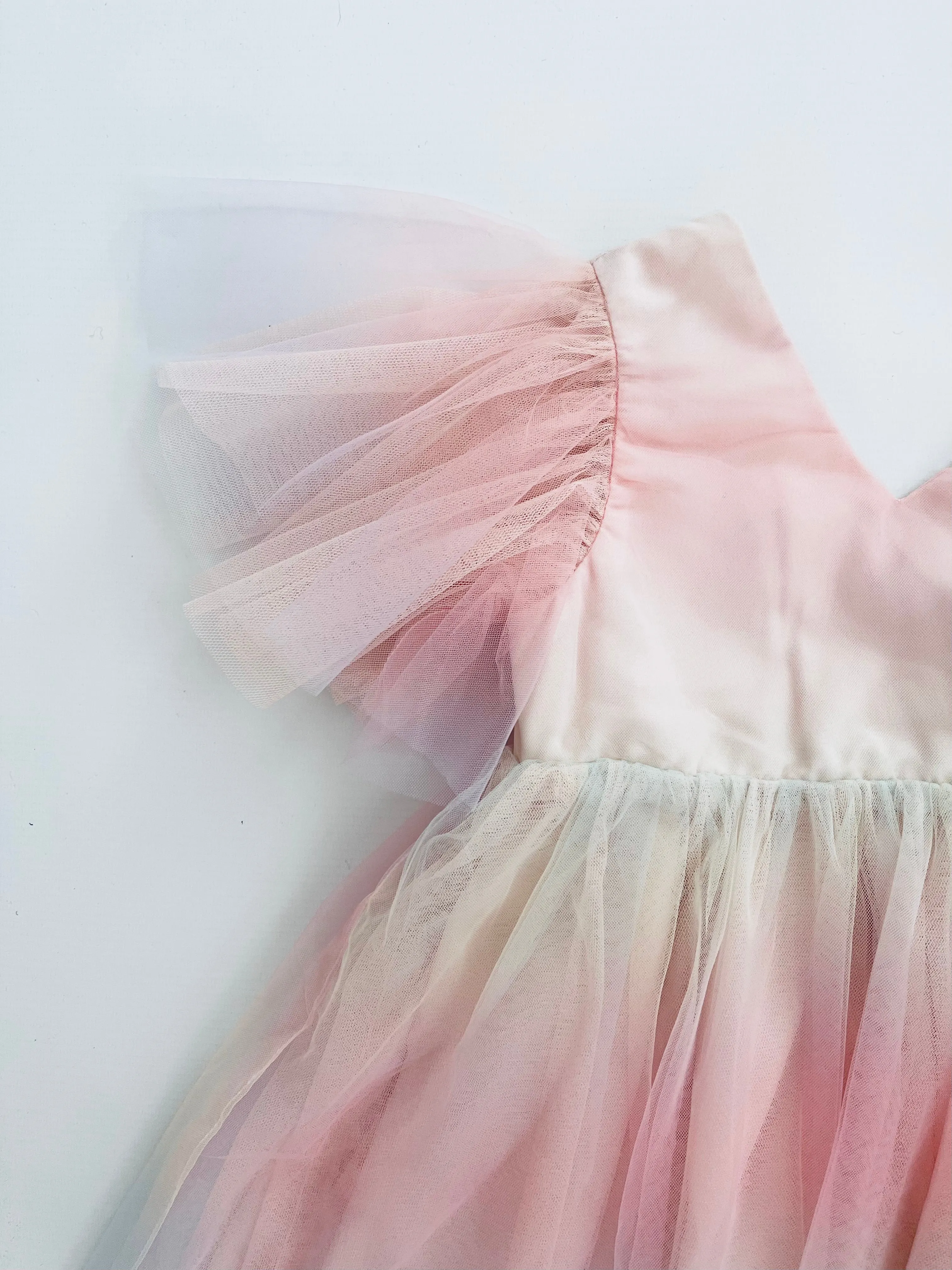 DOLLY UNICORN RAINBOW PASTELS   TULLE PRINCESS DRESS ballet pink