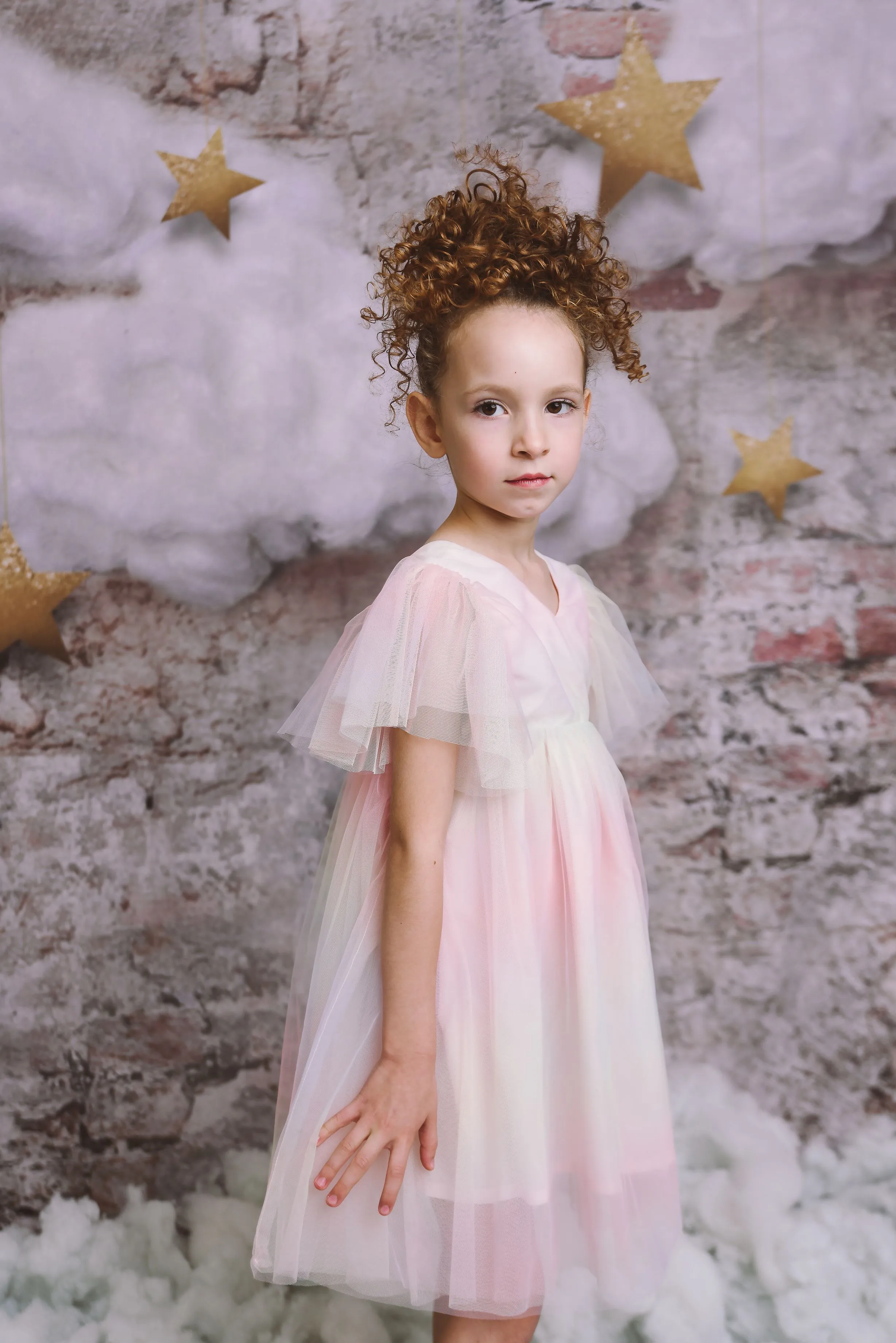 DOLLY UNICORN RAINBOW PASTELS   TULLE PRINCESS DRESS ballet pink