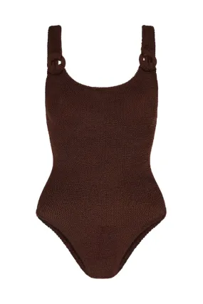 Domino Swim With Fabric Covered Hoops Metallic Chocolate