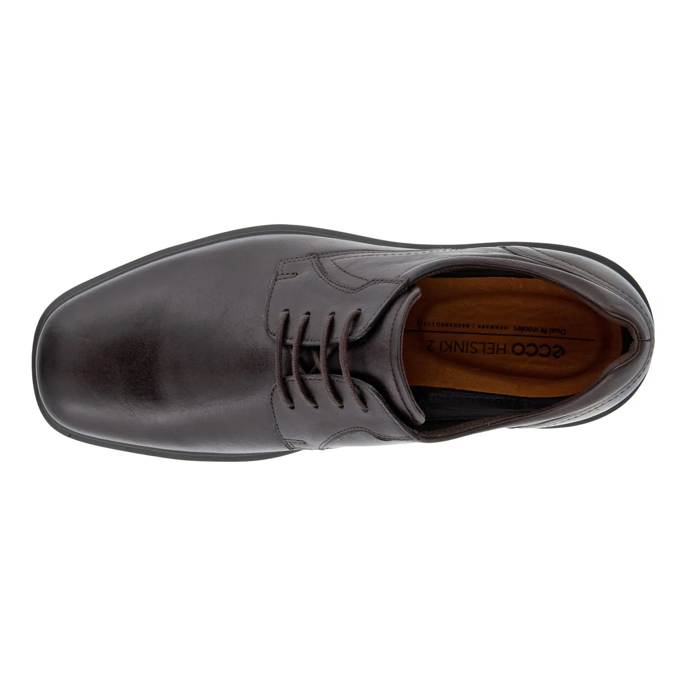 Ecco Mens Helsinki 2.0 Plain Toe Lace Up Dress Shoes- Brown