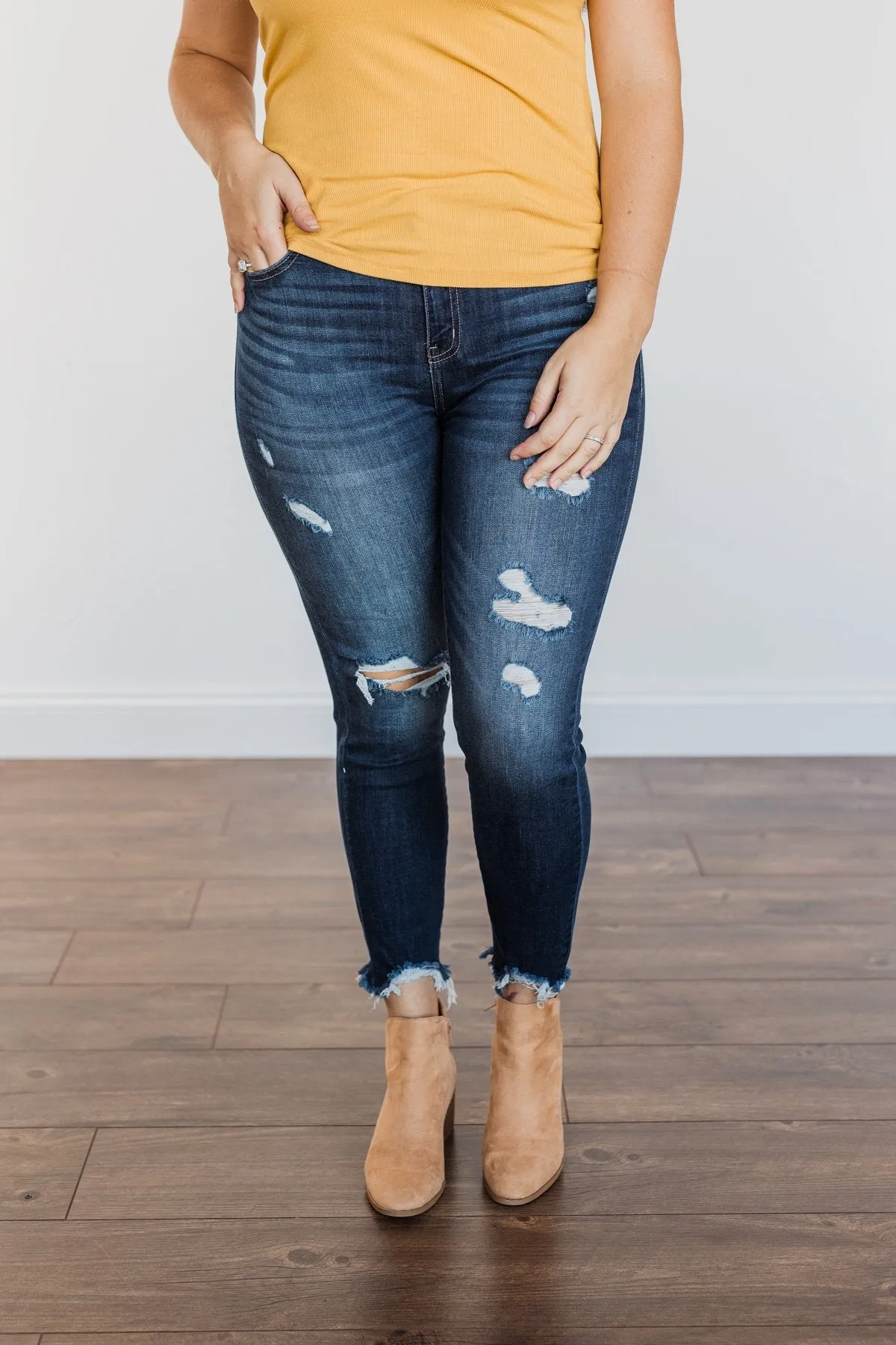 EnJean Ankle Crop Skinny Jeans- Giselle Wash