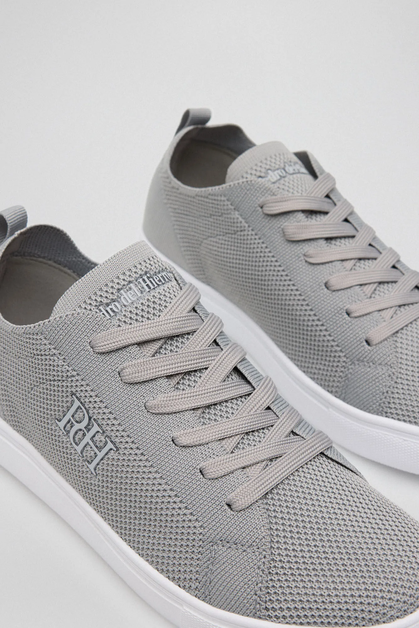 Fabric lace-up trainer