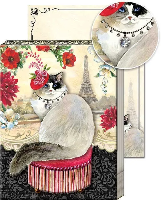 Fancy Paris Cat Pocket Note Pad