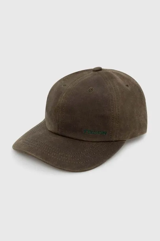 Filson cotton baseball cap Oil Tin Low Profile Logge green color smooth FMACC0145