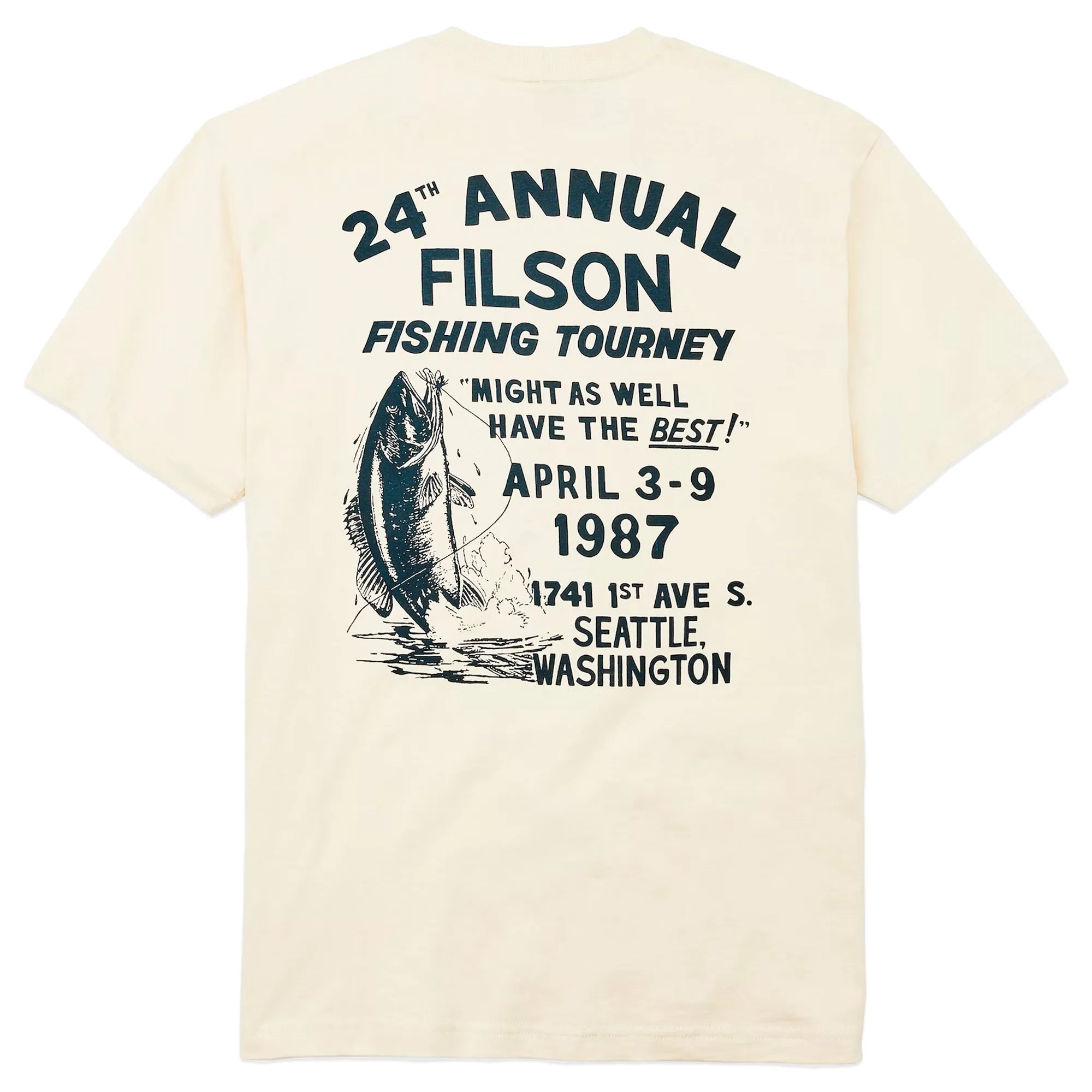 Filson Pioneer Graphic T-Shirt - Stone / Fishing Tournament