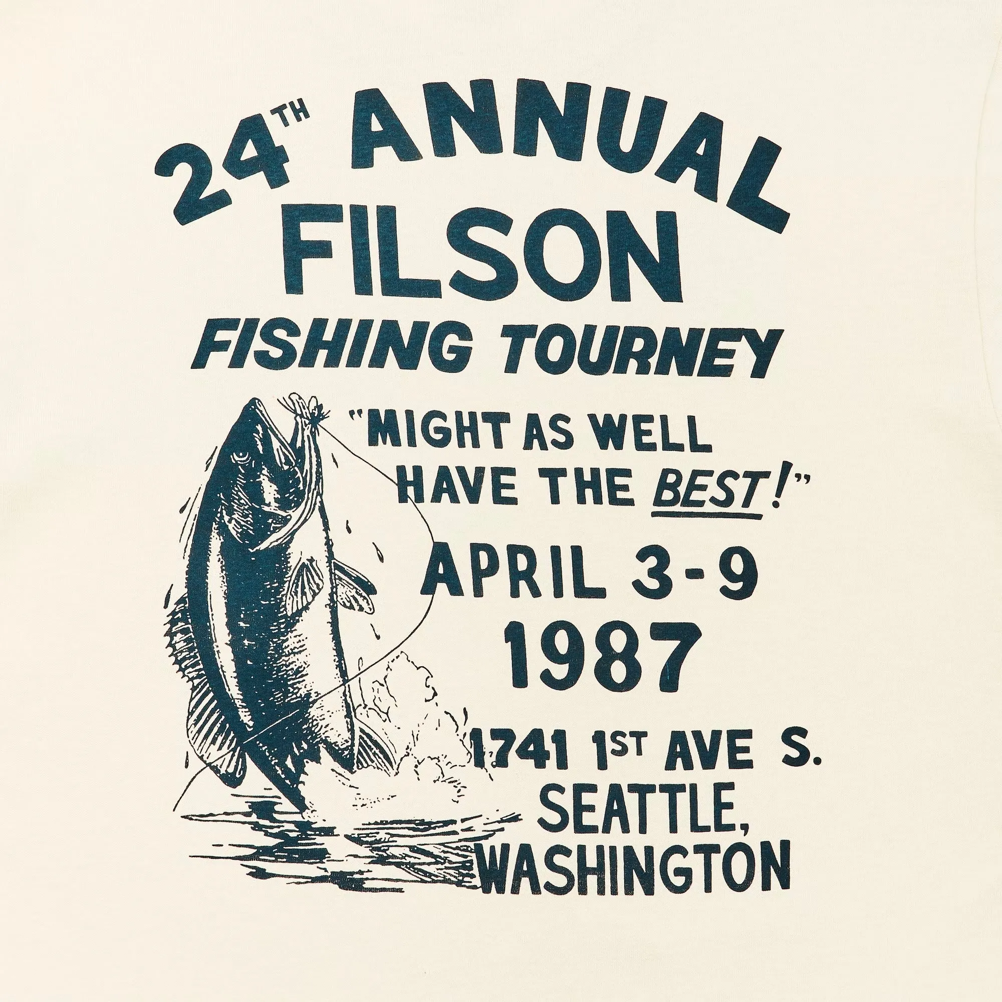 Filson Pioneer Graphic T-Shirt - Stone / Fishing Tournament