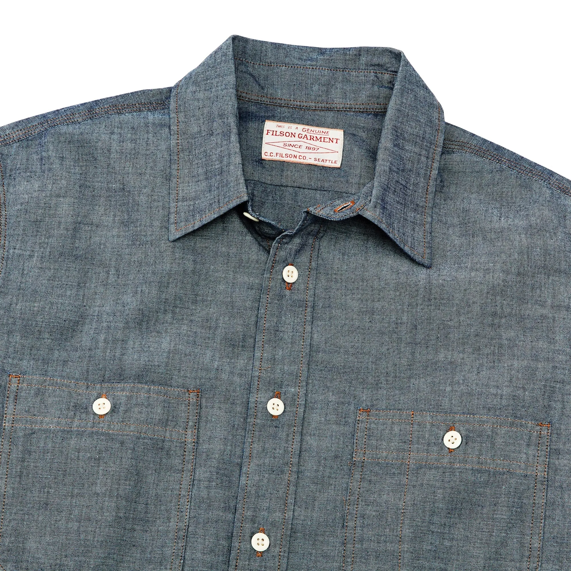 Filson Short Sleeve Indigo Chambray Shirt