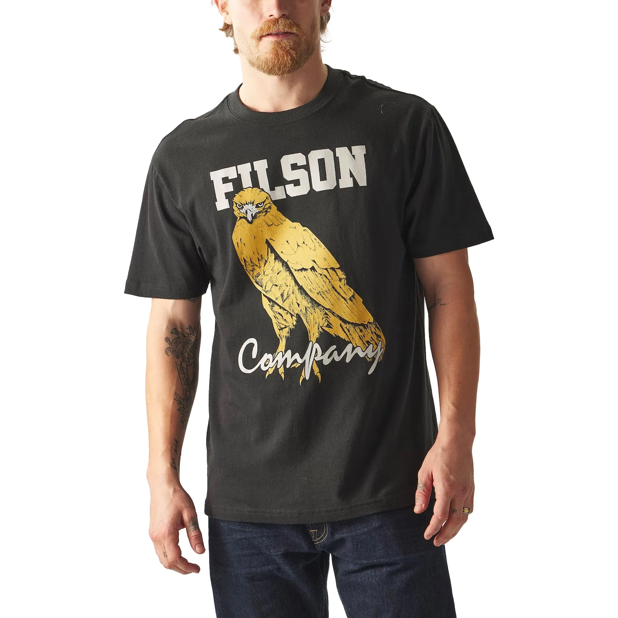 Filson SS Pioneer Bird Of Prey T-Shirt - Black - Shop Now