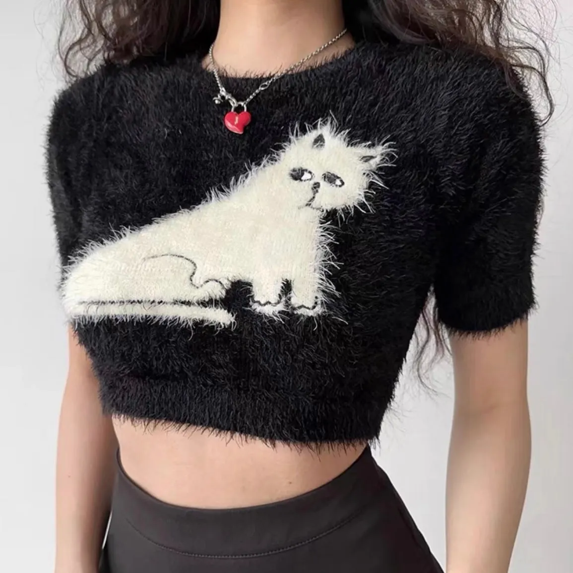 Fuzzy Cat Top