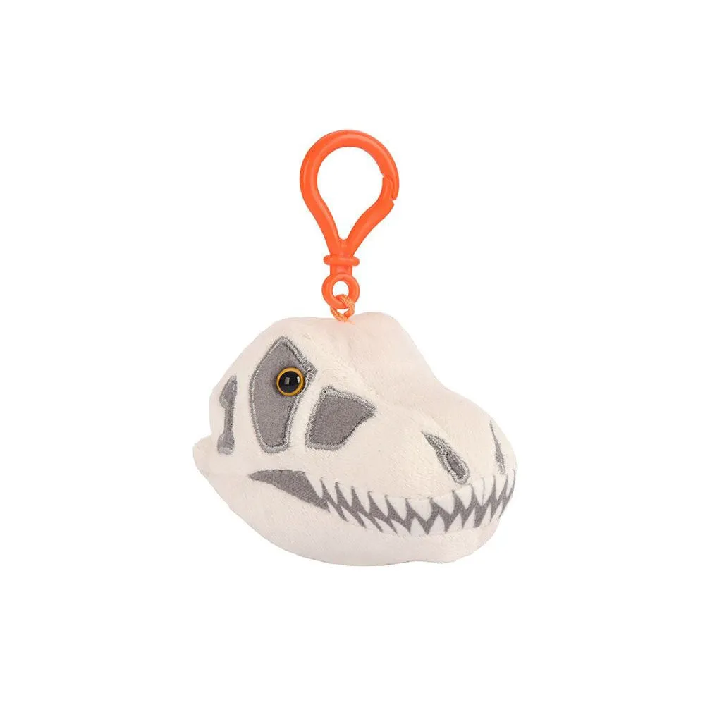 Fuzzy Fossils T. Rex Skull Plush Keychain