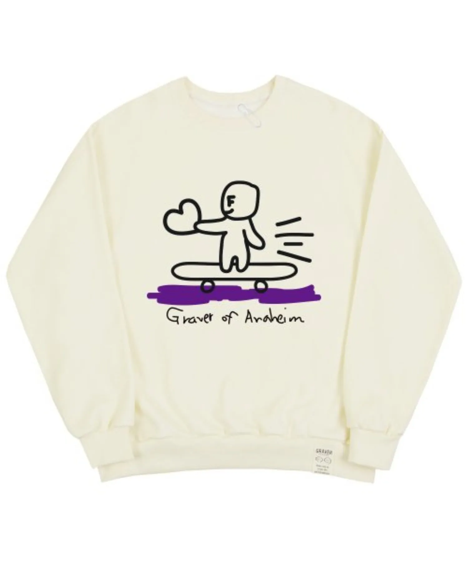 GRAVER  |[GRAVER]★HUMAN SKATE BOARD SMILE SWEATSHIRT