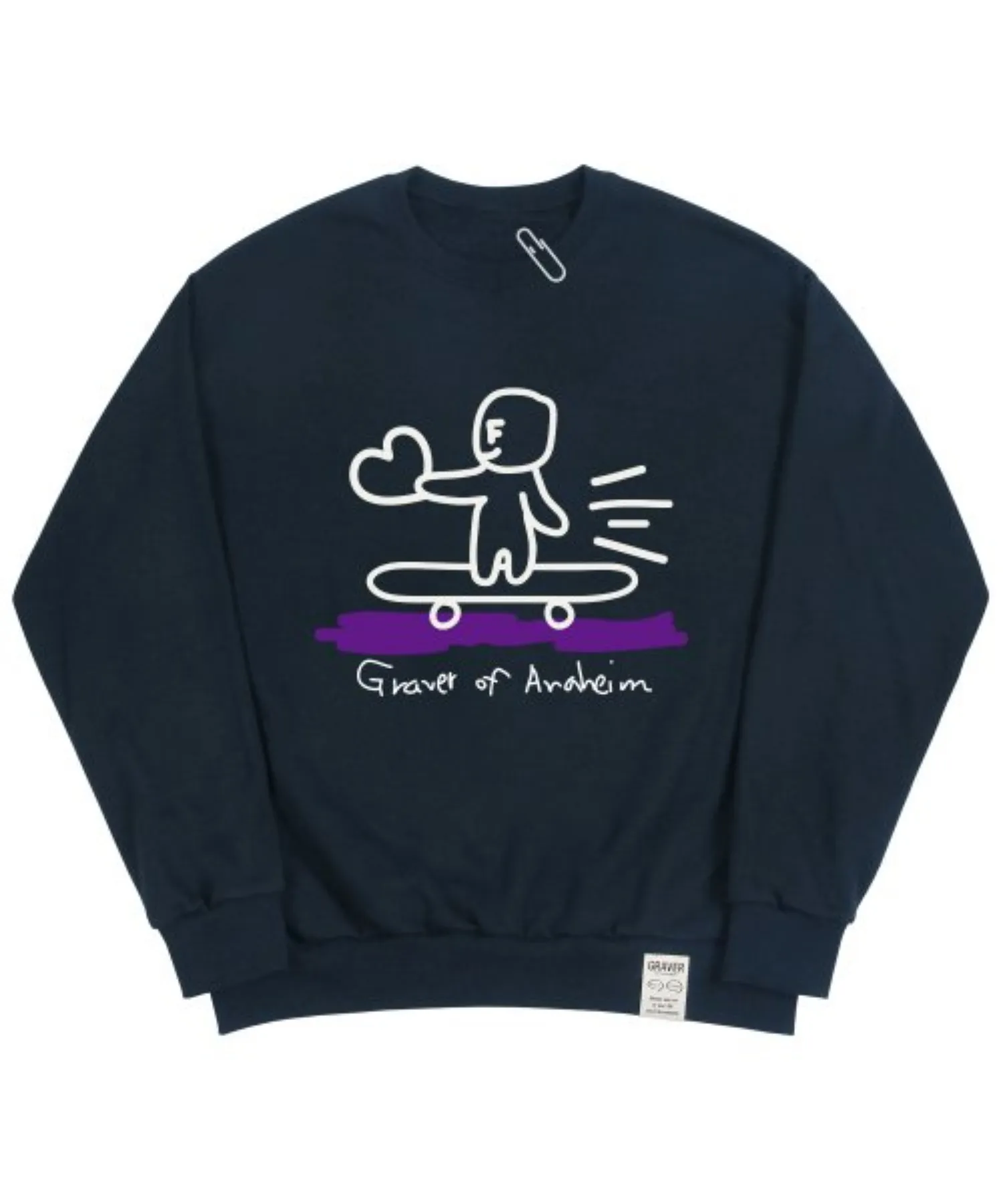 GRAVER  |[GRAVER]★HUMAN SKATE BOARD SMILE SWEATSHIRT