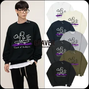 GRAVER  |[GRAVER]★HUMAN SKATE BOARD SMILE SWEATSHIRT