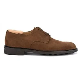 Havana Suede Derby Shoes - Rubber outsole - DOVER GOMME CITY II