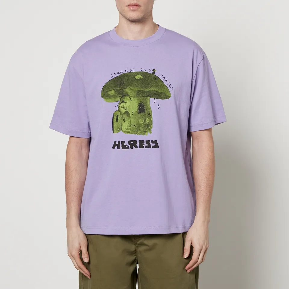 Heresy Shroom Room Cotton-Jersey T-Shirt - L | Coggles