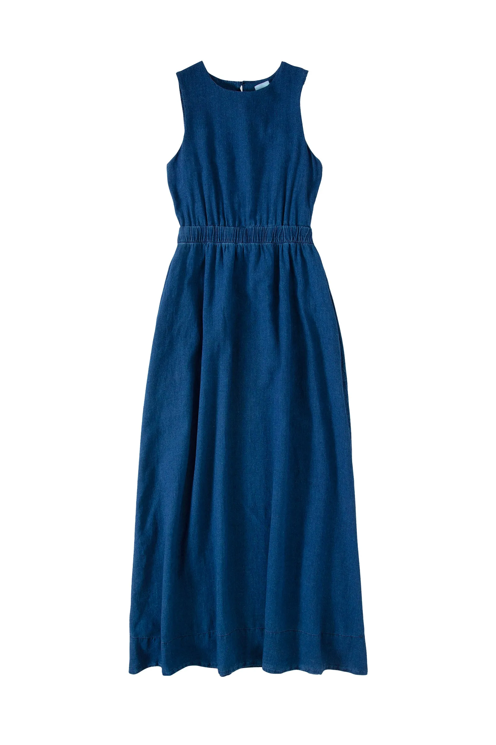 High Neck Dress in Dark Blue