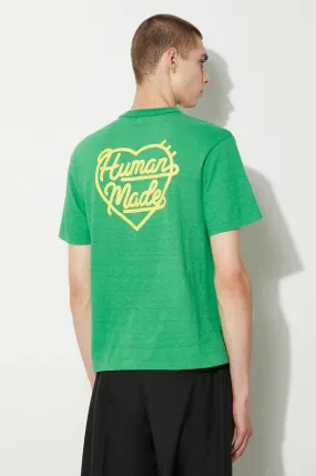 Human Made cotton t-shirt Color men’s green color with a print HM27CS007