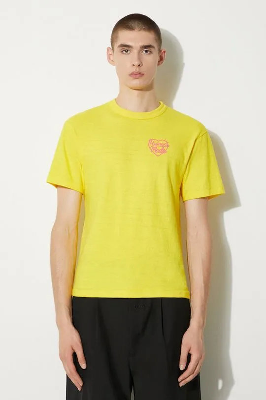 Human Made cotton t-shirt Color men’s yellow color with a print HM27CS007