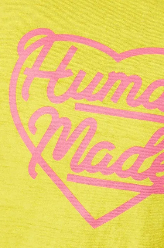 Human Made cotton t-shirt Color men’s yellow color with a print HM27CS007