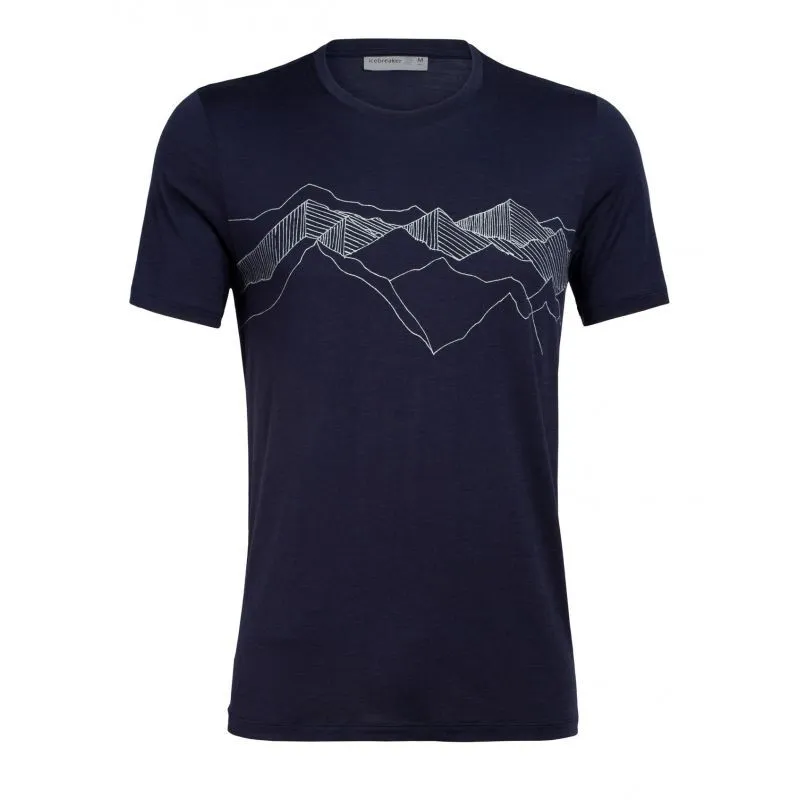 icebreaker  Tech Lite Short Sleeve Crewe Peak Patterns - Maglia merino - Uomo