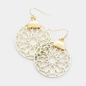 iLLASPARKZ Neoprene Fabric Filigree Dangle Earrings