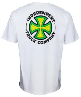 Independent Repeat Cross T-Shirt White  100% cotton, 200gsm jersey, regular fit short sleeve t-shirt with chest print and back p