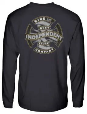 Independent Ribbon Long Sleeve T-Shirt  100% cotton, 200gsm jersey, regular fit, long sleeve t-shirt with chest print and back p