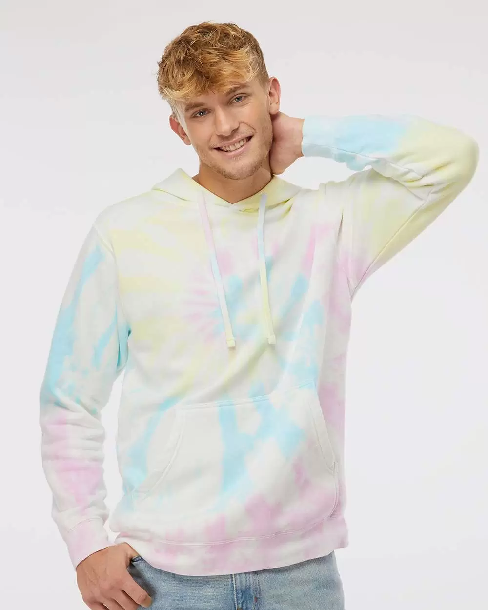 Independent Trading Co. PRM4500TD Midweight Tie-Dyed Hooded Sweatshirt SKU: PRM4500TD