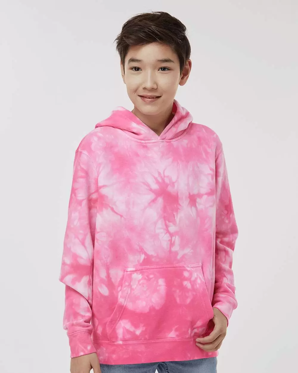 Independent Trading PRM1500TD Youth Midweight Tie-Dyed Hooded Sweatshirt SKU: PRM1500TD