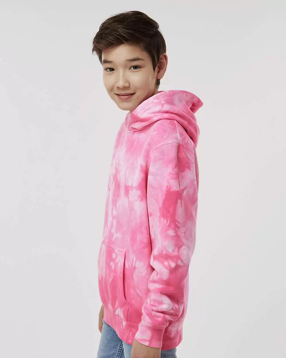 Independent Trading PRM1500TD Youth Midweight Tie-Dyed Hooded Sweatshirt SKU: PRM1500TD