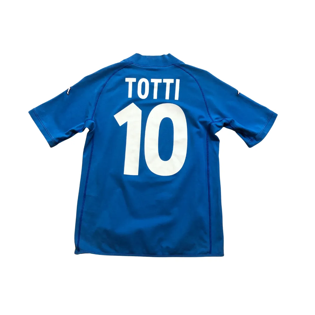 Italy 2002 Totti Kappa Original Home Football Shirt Small